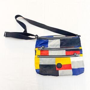 Kipling Patchwork Nylon Block Design Crossbody Bag